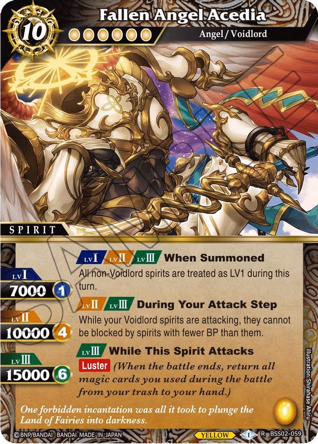 Fallen Angel Acedia - Rare (BSS02-059)