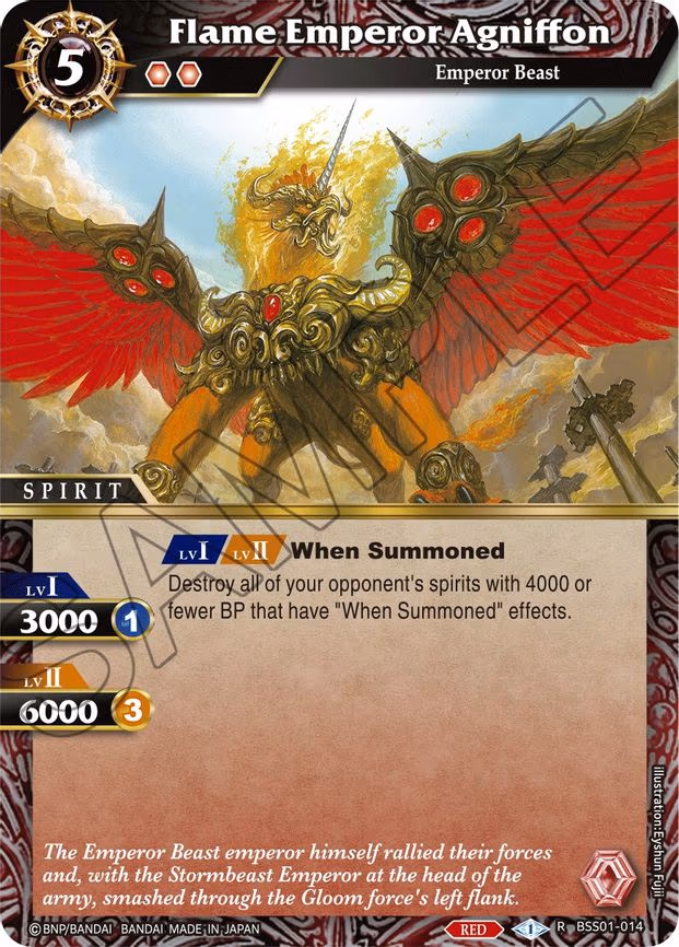 Flame Emperor Agniffon - Rare (BSS01-014)