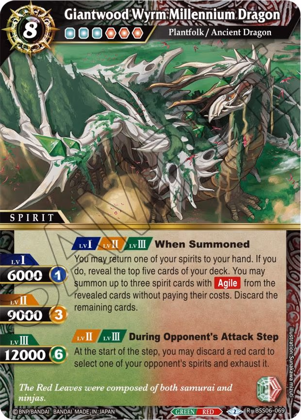 Giantwood Wyrm Millennium Dragon - Rare (BSS06-069)