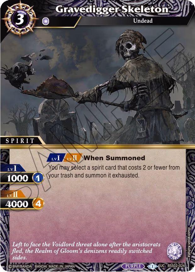 Gravedigger Skeleton - Uncommon (BSS02-024)