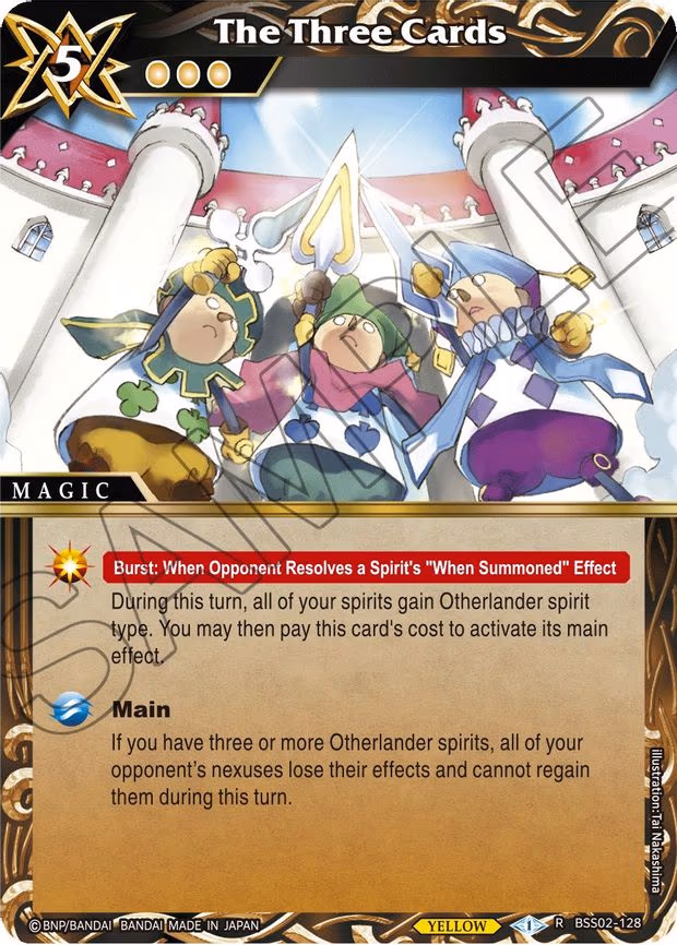 The Three Cards - Rare (BSS02-128)