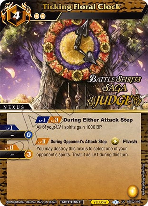Ticking Floral Clock (Judge Pack Vol. 2) - Promo (BSS02-109)