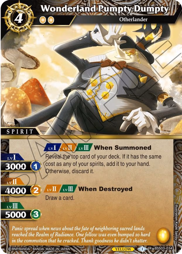 Wonderland Pumpty Dumpty - Rare (BSS03-034)