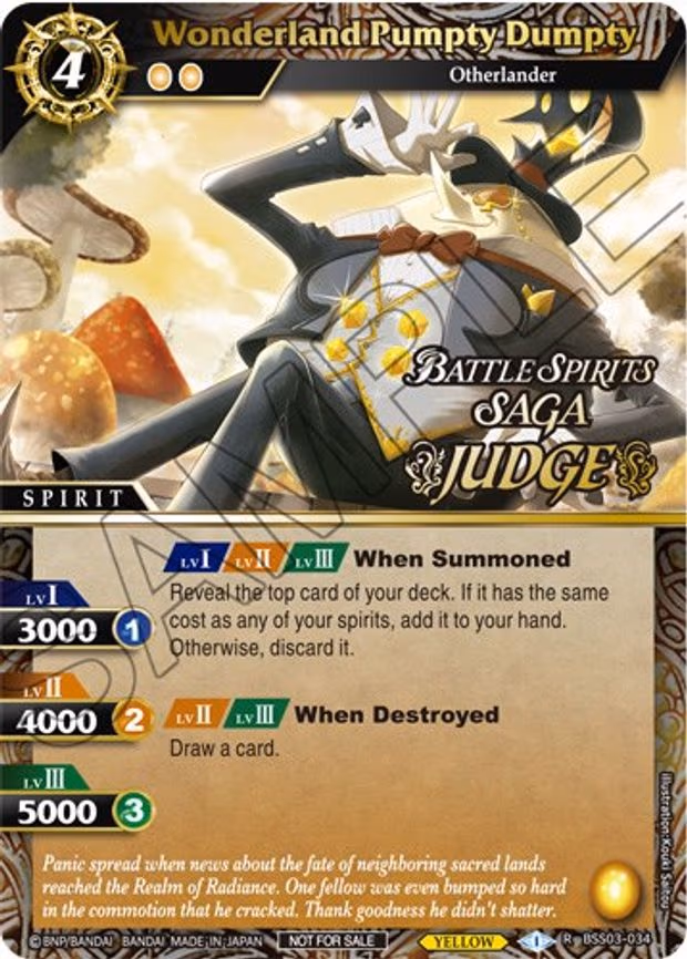 Wonderland Pumpty Dumpty (Judge Pack Vol. 3) - Rare (BSS03-034)