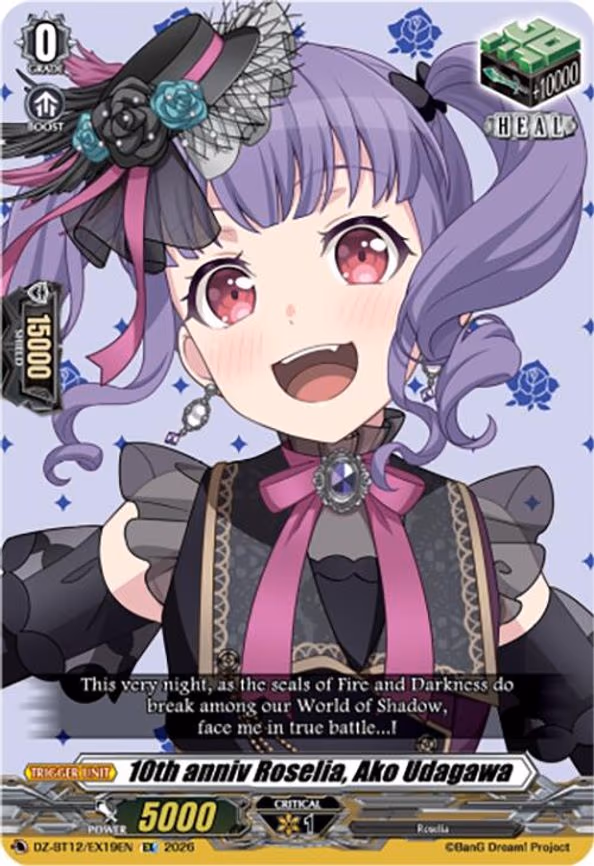 10th anniv Roselia, Ako Udagawa - EX (DZ-BT12/EX19EN)