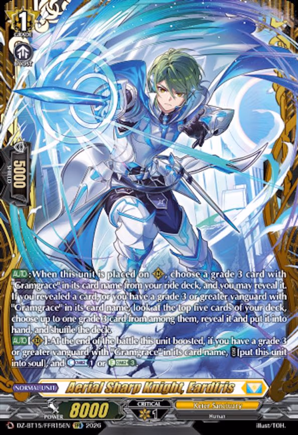 Aerial Sharp Knight, Eardfris - Double Frame Rare (DZ-BT15/FFR15EN)
