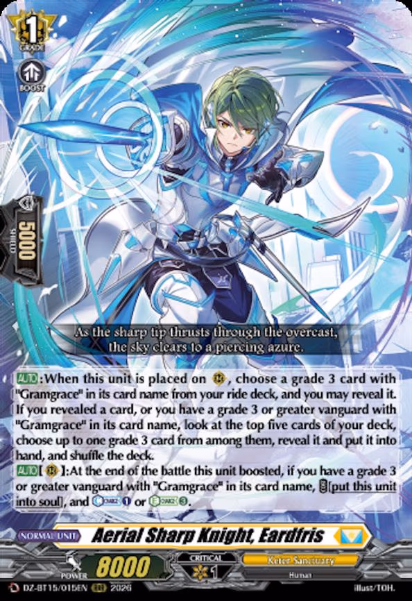 Aerial Sharp Knight, Eardfris - RRR (DZ-BT15/015EN)