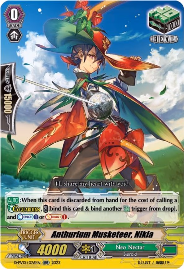 Anthurium Musketeer, Nikla