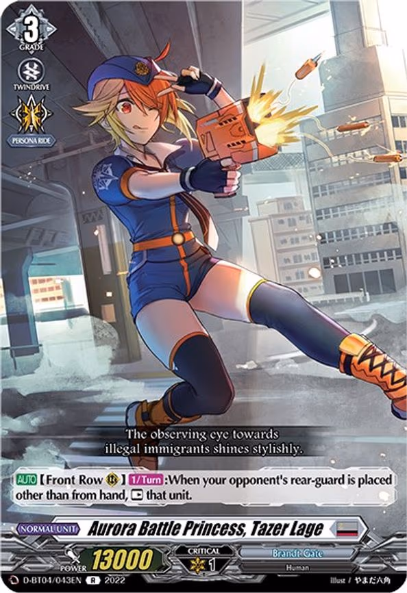 Aurora Battle Princess, Tazer Lage