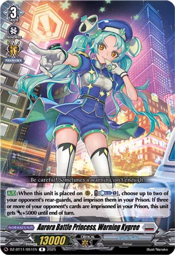 Aurora Battle Princess, Warning Kygree - R (DZ-BT11/051EN)