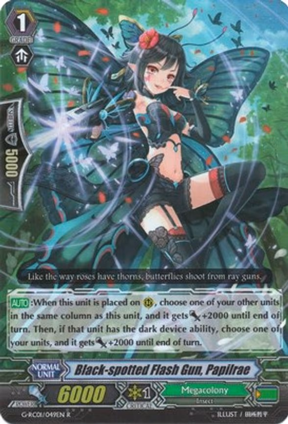 Black-spotted Flash Gun, Papilrae