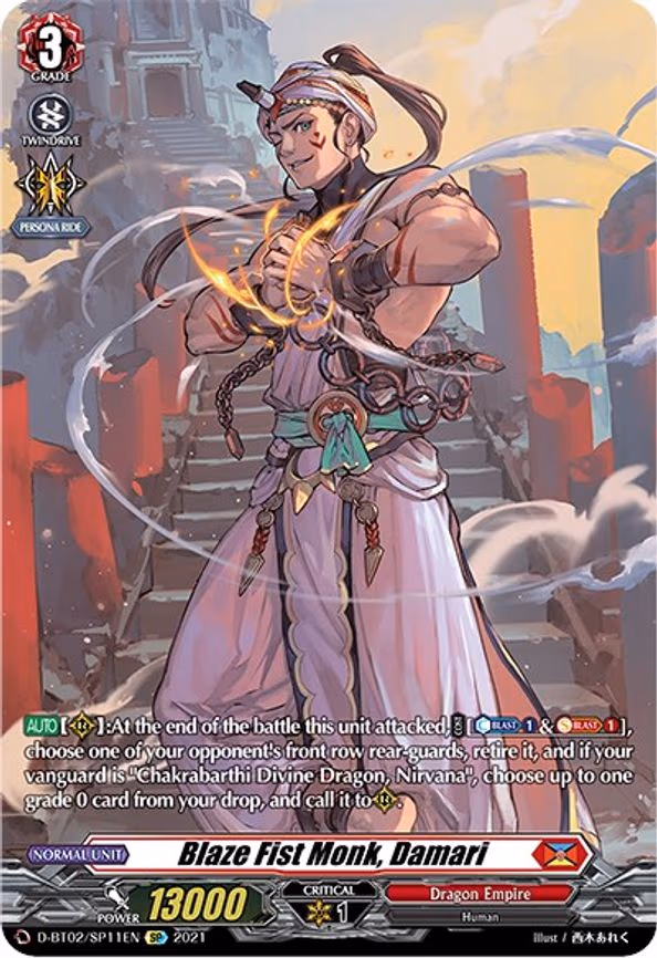 Blaze Fist Monk, Damari - SP (D-BT02/SP11EN)