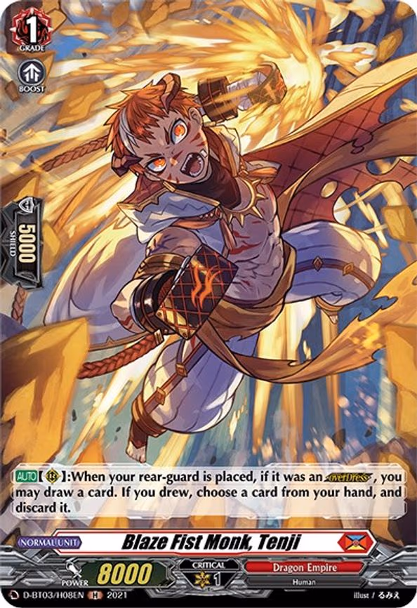 Blaze Fist Monk, Tenji (Holo) - H (D-BT03/H08EN)
