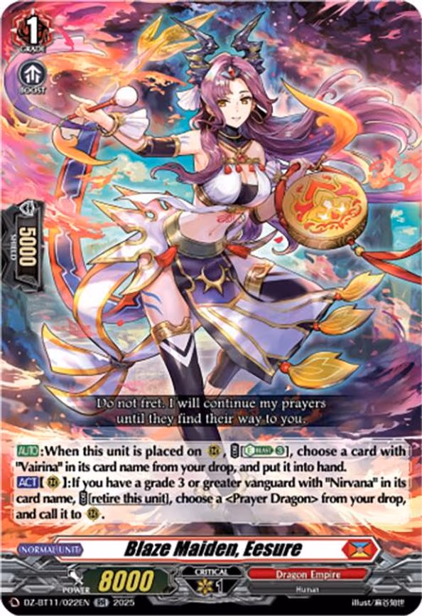 Blaze Maiden, Eesure - RR (DZ-BT11/022EN)