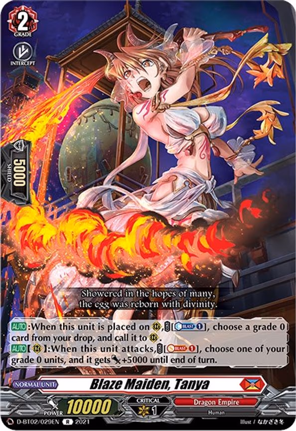 Blaze Maiden, Tanya - R (D-BT02/029EN)