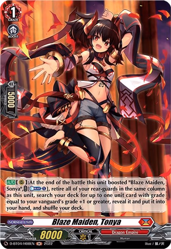 Blaze Maiden, Tonya (Holo) - H (D-BT04/H08EN)
