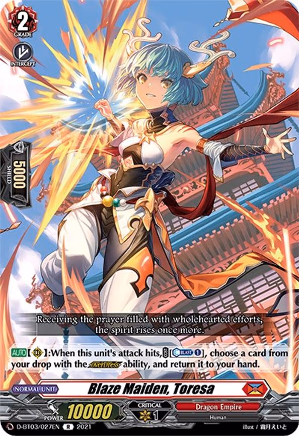 Blaze Maiden, Toresa - R (D-BT03/027EN)