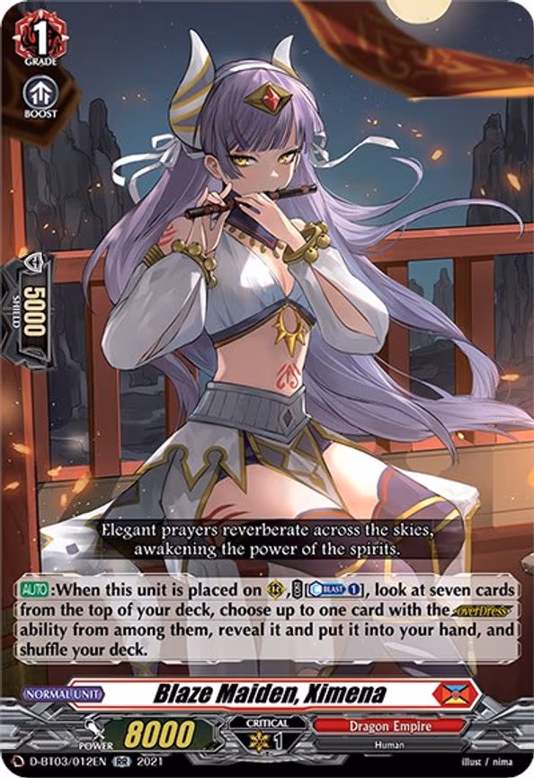 Blaze Maiden, Ximena - RR (D-BT03/012EN)