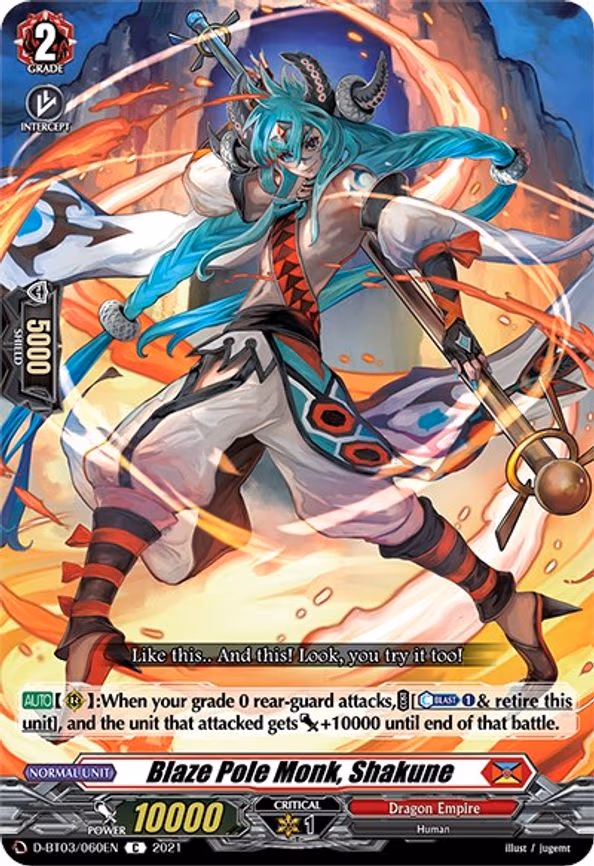 Blaze Pole Monk, Shakune - C (D-BT03/060EN)