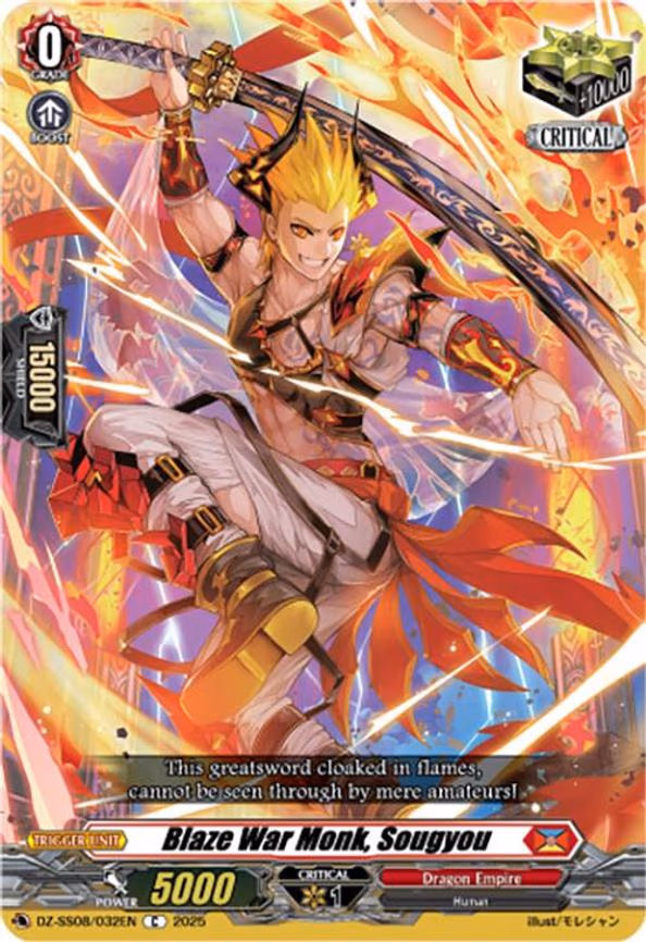Blaze War Monk, Sougyou