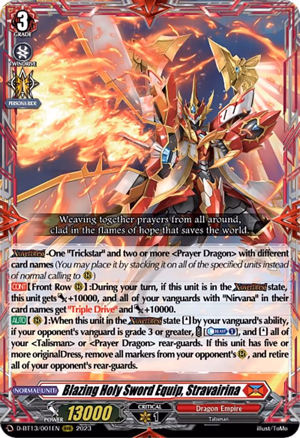 Blazing Holy Sword Equip, Stravairina