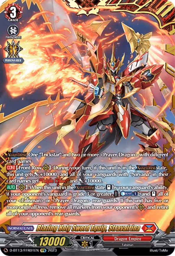 Blazing Holy Sword Equip, Stravairina
