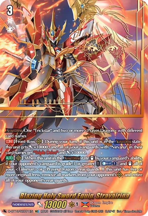 Blazing Holy Sword Equip, Stravairina
