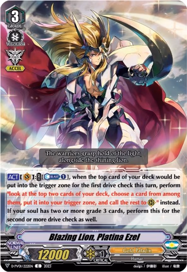 Blazing Lion, Platina Ezel