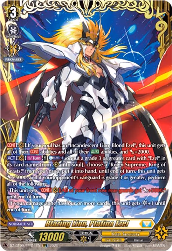 Blazing Lion, Platina Ezel
