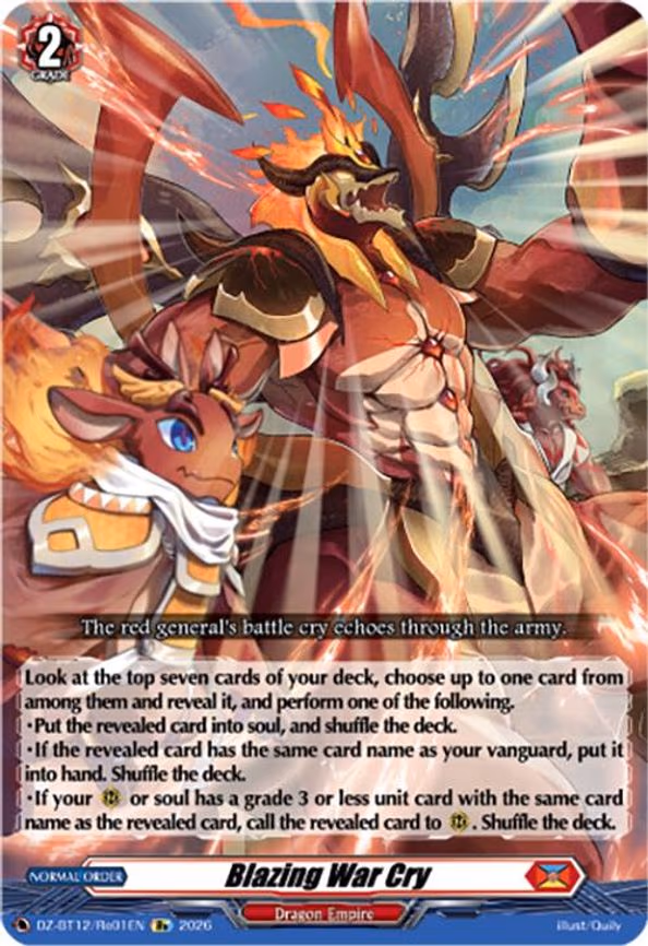 Blazing War Cry - RE (DZ-BT12/Re01EN)
