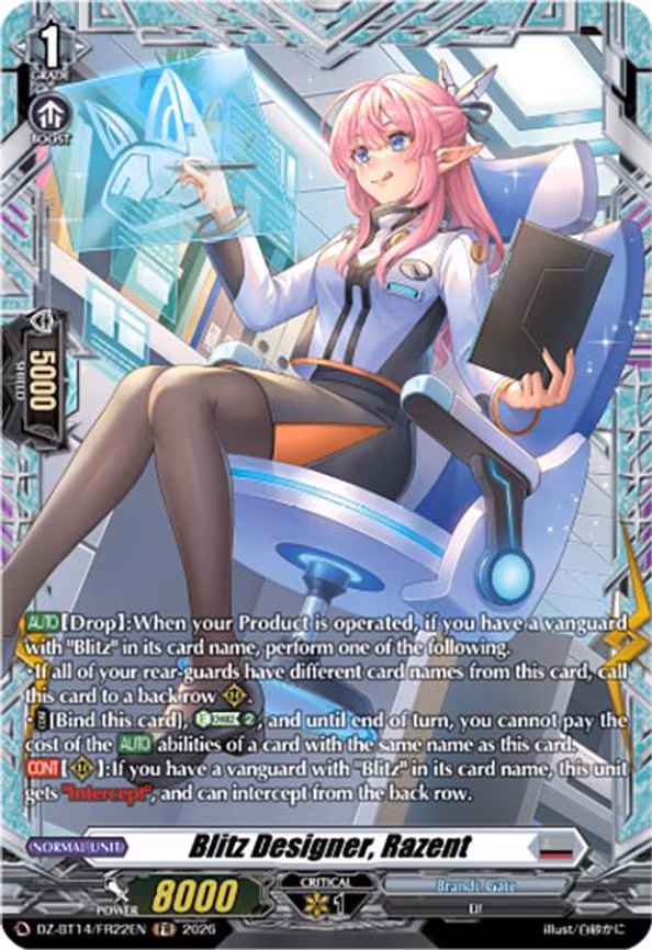 Blitz Designer, Razent - Frame Rare (DZ-BT14/FR22EN)