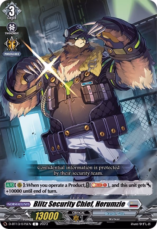 Blitz Security Chief, Herumzie