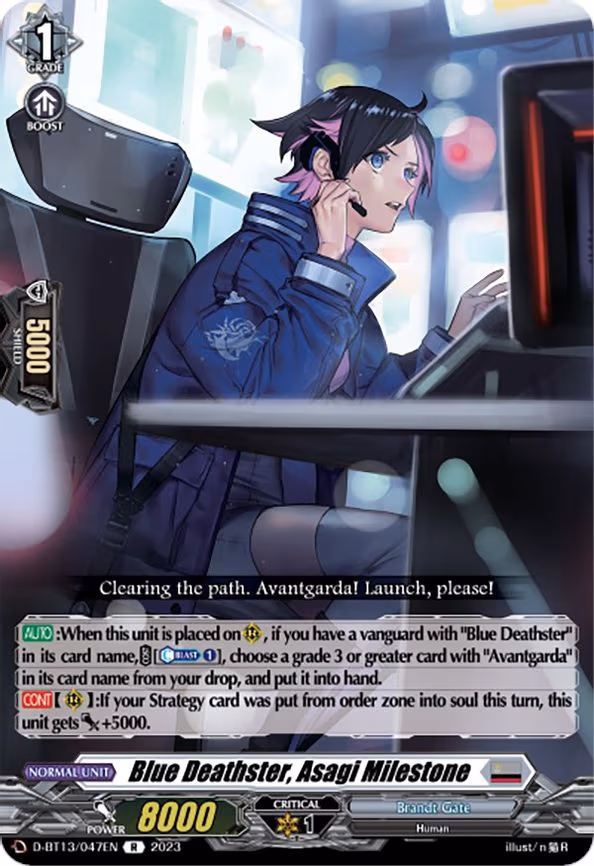 Blue Deathster, Asagi Milestone - R (D-BT13/047EN)