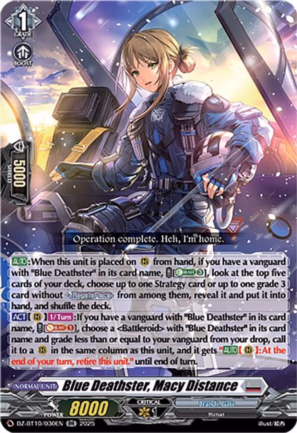 Blue Deathster, Macy Distance