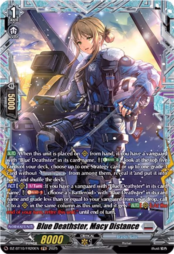 Blue Deathster, Macy Distance