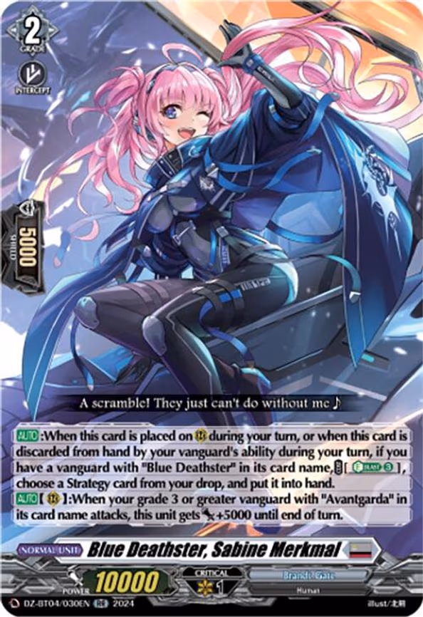 Blue Deathster, Sabine Merkmal