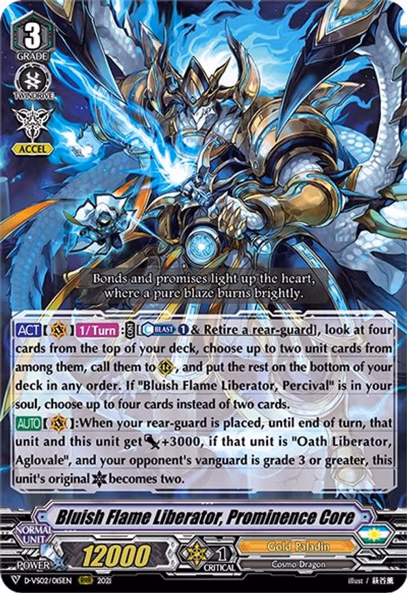 Bluish Flame Liberator, Prominence Core