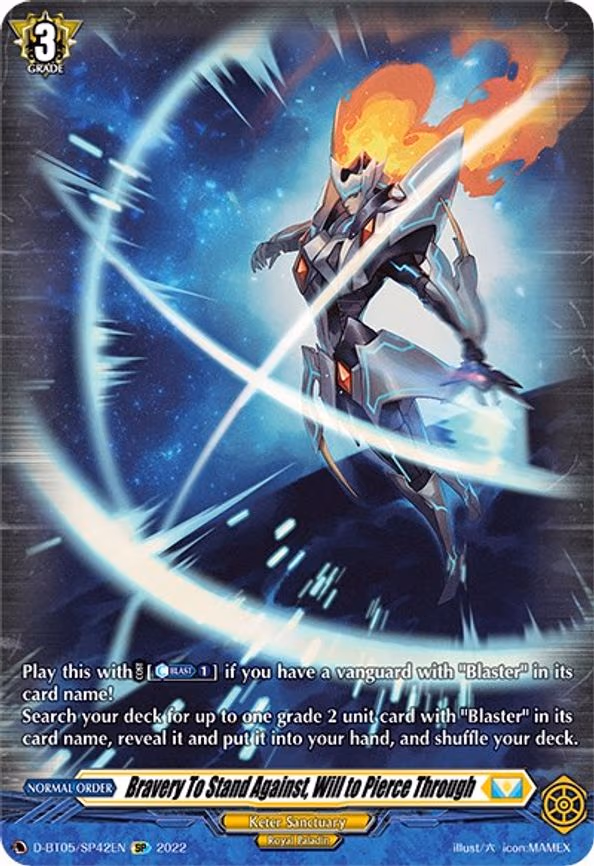 Bravery To Stand Against, Will to Pierce Through - SP (D-BT05/SP42EN)