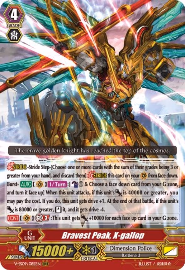 Bravest Peak, X-gallop