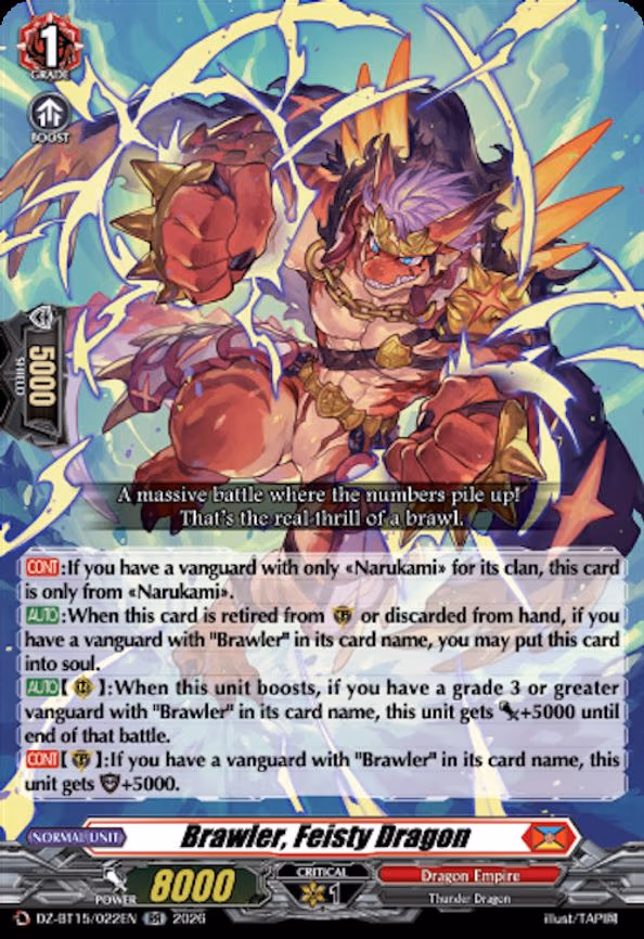 Brawler, Feisty Dragon - RR (DZ-BT15/022EN)