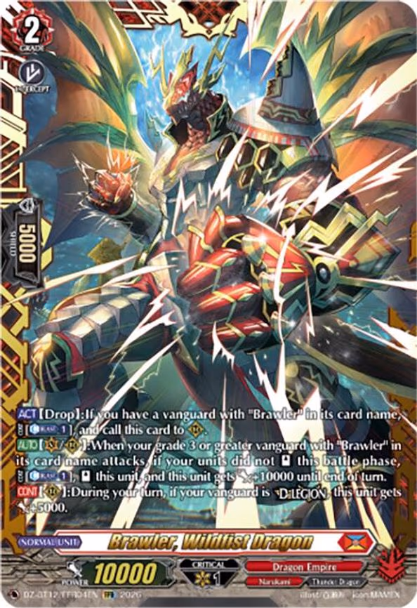 Brawler, Wildfist Dragon - Double Frame Rare (DZ-BT12/FFR04EN)