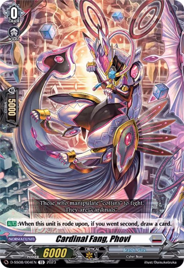 Cardinal Fang, Phovi