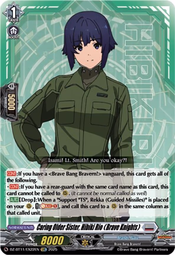 Caring Older Sister, Hibiki Rio (Brave Knights) - EXC (DZ-BT11/EX22EN)