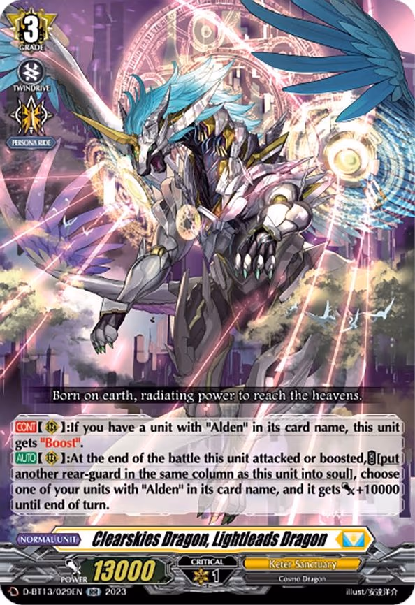 Clearskies Dragon, Lightleads Dragon - RR (D-BT13/029EN)