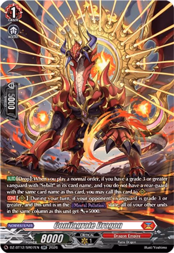 Conflagrate Dragon - SR (DZ-BT12/SR07EN)