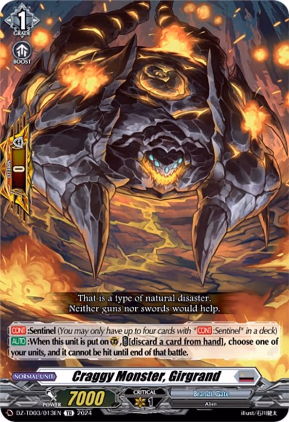 Craggy Monster, Girgrand