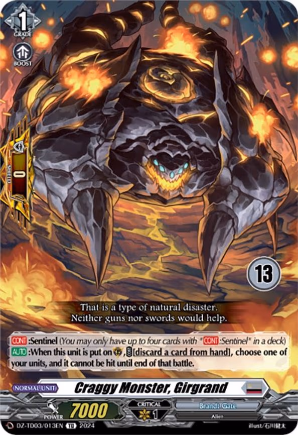 Craggy Monster, Girgrand