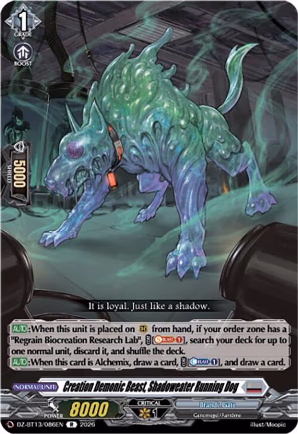 Creation Demonic Beast, Shadoweater Running Dog - R (DZ-BT13/086EN)