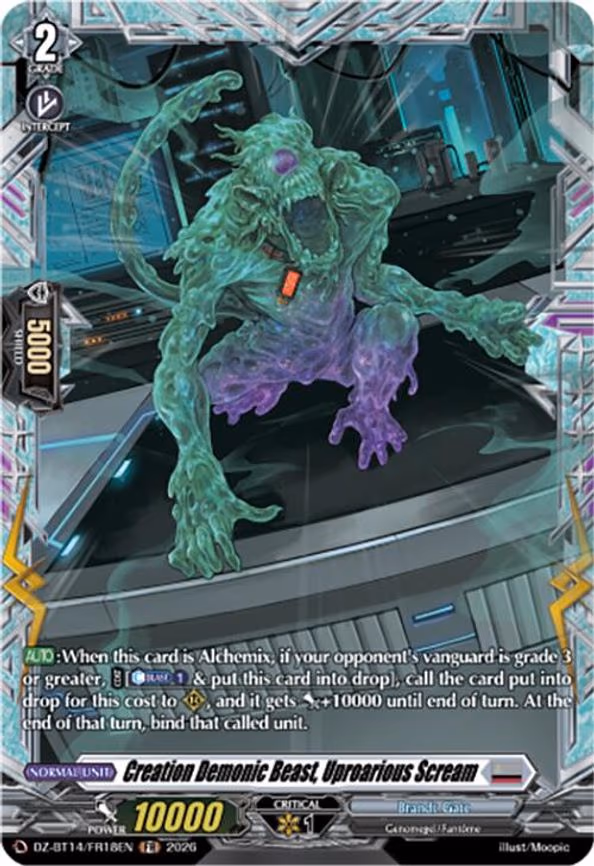 Creation Demonic Beast, Uproarious Scream - Frame Rare (DZ-BT14/FR18EN)