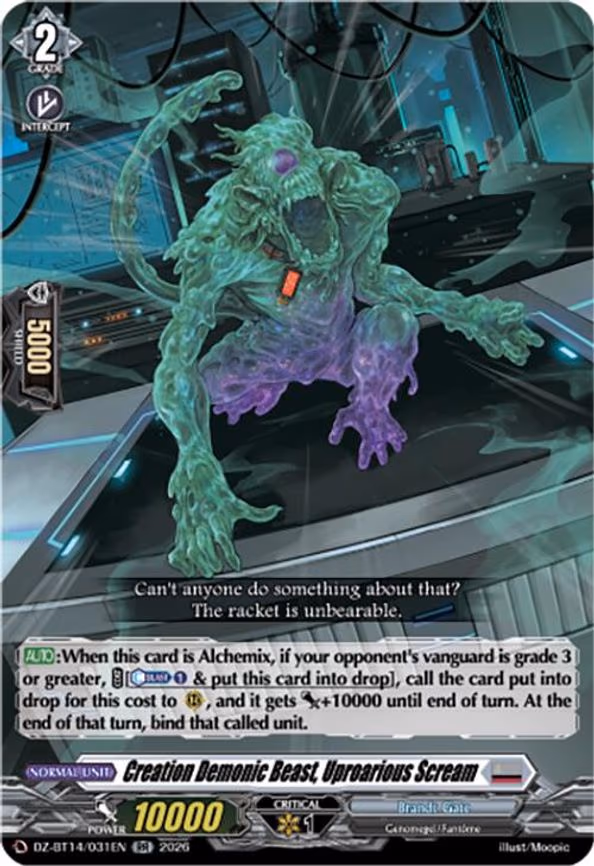 Creation Demonic Beast, Uproarious Scream - RR (DZ-BT14/031EN)